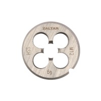 Плашка круглая резьбонарезная HSS, DIN 223 B (DIN EN 22568), M12 x 1.75, 38 x 14 (ZA-10407)