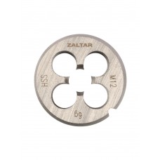 Плашка круглая резьбонарезная HSS, DIN 223 B (DIN EN 22568), M12 x 1.75, 38 x 14 (ZA-10407)