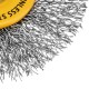 Щетка для дрели, 60 мм, Плоская, со шпилькой, нержавеющая витая проволока Denzel (744463)