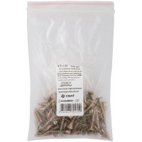 Шурупы желтопассированные, универсальные 4,5 х 25 100 шт Фасовка (21425-0)