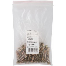 Шурупы желтопассированные, универсальные 4,5 х 25 100 шт Фасовка (21425-0)