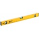 Уровень Старт, 3 глазка, желтый корпус, фрезер. рабочая грань, магниты, шкала 600 мм (18132)