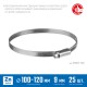 Хомут червячный Х-9Н 100 - 120 мм, накатная лента 9 мм, цинк, 25 шт ЗУБР 37807-120