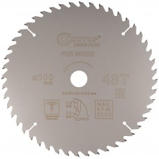 Диск пильный по дереву с тефлоновым покрытием 48Т, CUTOP Profi plus, 300 х 2,0/3,0 х 32/30/25,4/20 мм (75-30048Т)