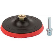 Диск шлифовальный с липучкой, гайка М14 + переходник для дрели, 125x10 мм (39619)