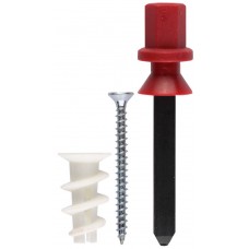 Дюбель нейлоновый для гипсокартона ДРИВА 23 мм, 8 шт, с саморезом и установочной насадкой для дрели ЗУБР 4-301256