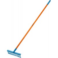 Садовые грабли PR-12T FIBER, 380 х 100 х 1530 мм, 12 витых зубцов, углеродистая сталь, фибергласовый черенок, PROLine GRINDA 39654