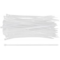 Хомуты нейлоновые для проводов, белые 100 шт., 2,5х150 мм (60244М)