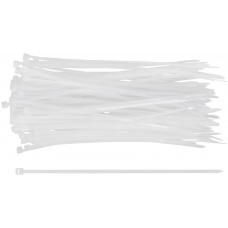 Хомуты нейлоновые для проводов, белые 100 шт., 2,5х150 мм (60244М)