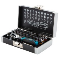 Набор бит, 1/4, магнитный адаптер, сталь S2, пластиковый кейс, 33 предмета Gross (11365)