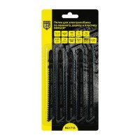 Пилка для электролобзика по ламинату, дереву и пластику T111C, быстрый рез (5 шт, шаг 3.0 мм, длина 100/75 мм) BERGER BG1715