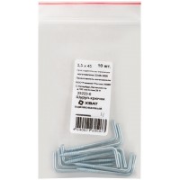 Шуруп-крючок оцинкованный, 3,5 х 45, 10 шт Фасовка (25223-0)