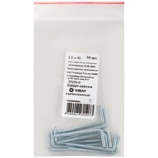 Шуруп-крючок оцинкованный, 3,5 х 45, 10 шт Фасовка (25223-0)