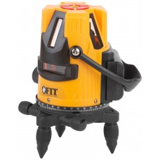 Уровень лазерный самоуспокаивающийся, зеленые лучи, горизонталь + 4 вертикали, диапазон 20 м, Li-Ion аккум., 2 уровня яркости, без треноги, коробка (18635)