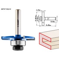 Фреза горизонтально-пазовая 50.8 x 4 мм, хвостовик 8 мм ЗУБР Профессионал 28757-50.8-4