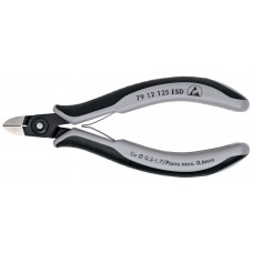 Бокорезы прецизионные ESD, округлая головка, 125 мм, 2-комп антистатические ручки (KN-7912125ESD)