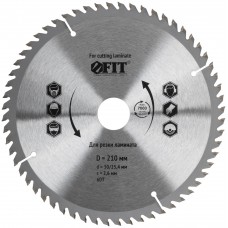 Диск пильный для циркулярных пил по ламинату 210 х 30/25,4 х 60T (37780)