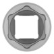 Головка торцевая, 21 мм, шестигранная, CrV, под квадрат 1/2 Stels
