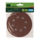 Круг абразивный на ворсовой подложке под липучку, перфорированный, P 280, 125 мм, 5 шт Сибртех (738127)