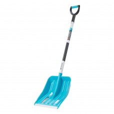 Лопата для уборки снега, полипропилен, 350х405х1300мм, алюминиевый черенок, ПВХ накладка, LUXE Palisad (61776)