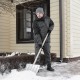 Лопата для уборки снега стальная оцинкованная, 420х370х1370 мм, деревянный черенок, Сибртех (61680)