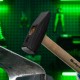 Молоток слесарный 1500 г, квадратный боек, деревянная рукоятка Сибртех