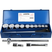 Набор торцевых головок 12-ти гранных, 15 пр., 22-50 мм 3/4