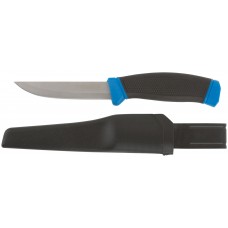 Нож строительный, нержавеющая сталь, прорезиненная ручка, лезвие 100 мм (10610М)