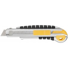 Нож технический 18 мм усиленный прорезиненный, кассета 5 лезвий, Профи (10278)