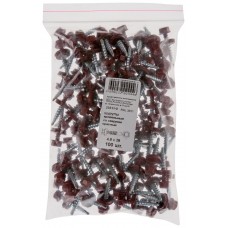 Шурупы кровельные со сверлом 4.8 х 38 красный 100шт , RAL 3011 Фасовка (23531-0)