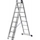Алюминиевая трехсекционная лестница 8 ступеней со стабилизатором СИБИН 38833-08