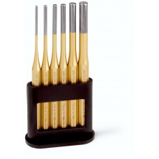 Standard Набор выколоток DIN 6450, 6 пр., O 3 / 4 / 5 / 6 / 8 / 10 мм, Cr-V, золотистые, пластиковая подставка (RE-4251700)