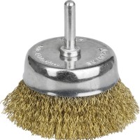 Щетка чашечная для дрели 75 мм, витая латунированная стальная проволока, 0.3 мм STAYER Professional 35117-075_z01
