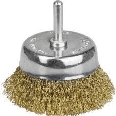 Щетка чашечная для дрели 75 мм, витая латунированная стальная проволока, 0.3 мм STAYER Professional 35117-075_z01