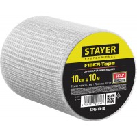 Серпянка самоклеящаяся FIBER-Tape, 10 см х 10 м, 3 х 3 мм STAYER Professional 1246-10-10