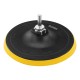Тарелка опорная для дрели и УШМ с липучкой, 150 мм, стандартная, с адаптером c М14 на d8 Denzel (76252)