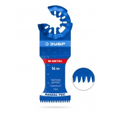 Полотно биметаллическое BIM 35 x 50 мм, 14TPI, быстрый рез: твердое дерево, ламинат, ПВХ ЗУБР StarQuick 15573-35-50