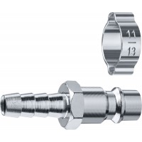 Переходник штуцер «елочка» 8 мм - рапид штуцер с обжимным хомутом ЗУБР Профессионал 64918-08