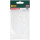 Хомуты нейлоновые, белые д/проводов 100 шт., 80x2,5 мм (60408)