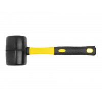 Киянка резиновая 680 грамм черная с фиберглассовой ручкой HORTZ