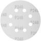 Круги шлифовальные с отверстиями (липучка), алюминий-оксидные, 125 мм, 5 шт. Р 240 (39669)