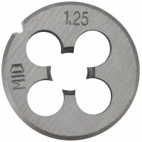 Плашка метрическая, легированная сталь М10х1,25 мм (70827)