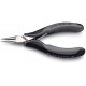 Плоскогубцы захватные для электроники ESD, плоскокруглые губки, 115 мм, 2-комп антистатические ручки (KN-3522115ESD)