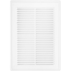 Вентиляционная решетка, пластиковая, 185 х 255 мм, съемная с сеткой (75042)