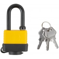 Замок навесной всепогодный 40х31 мм, длинная стальная дужка 6 мм (67193)