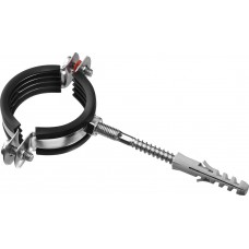 Хомут трубный с сантехнической шпилькой и дюбелем 1 1/2, цинк, 1 шт ЗУБР 37866-47-52