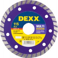 Сегментированный алмазный диск Multi Universal, 115 мм, (22.2 мм, 7 х 1.9 мм) DEXX 36702-115_z01