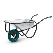 Тачка строительная MAXDrive-1, 110 л, 260 кг, одноколесная, с трубным усилителем, кузов 0,9 мм, полиуретановое колесо KRAFTOOL 39862