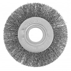 Щетка для УШМ, 100 мм, посадка 22.2 мм, плоская, витая проволока 0.3 мм Сибртех (746487)