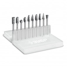 Набор борфрез твердосплавных 10 шт хв-к 3 мм Профессионал ЗУБР 28816-H10